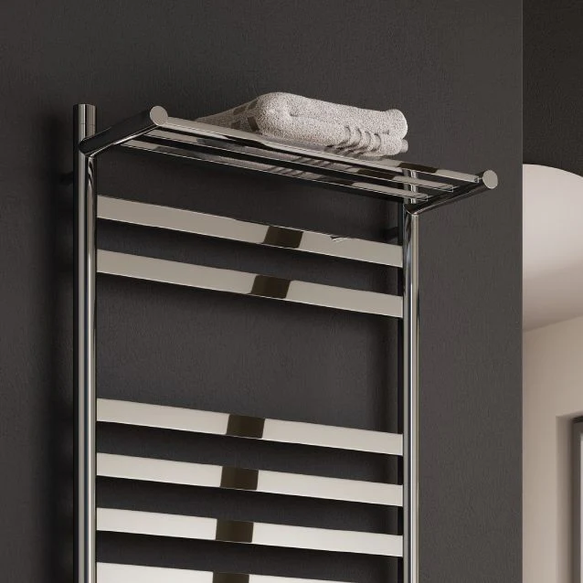 Reina Alento Designer Heated Towel Rail - 720 x 530mm - Stainless Steel - Image 2