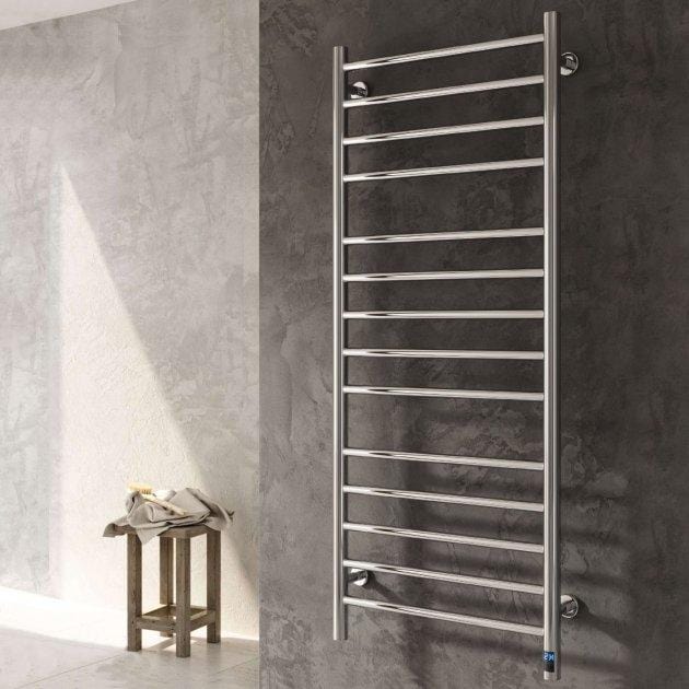 Reina Arnage Vertical Dry Electric Heated Towel Rail -1200 x 500mm - Polished