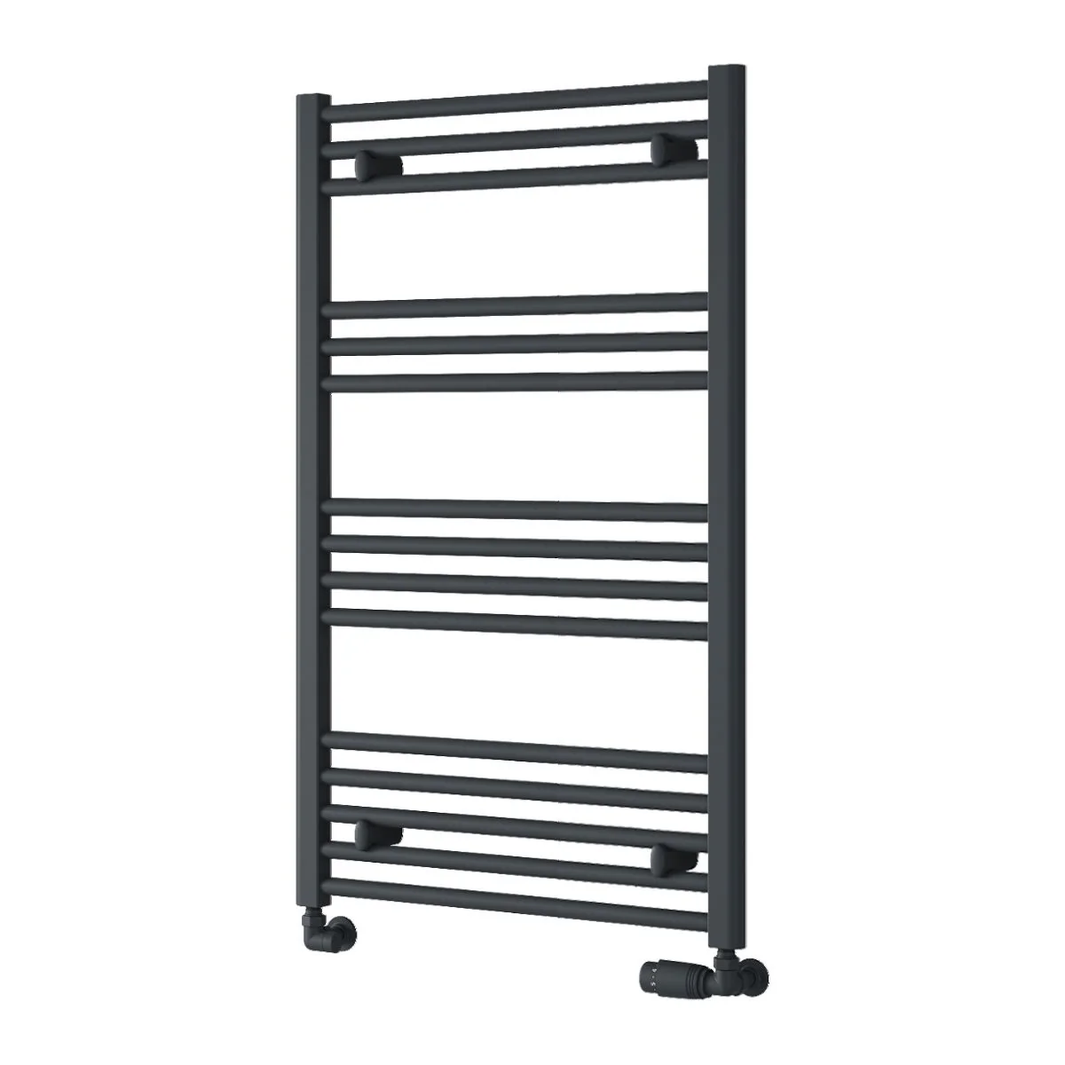 Reina Capo Vertical Flat Straight Heated Towel Rail - 1000 x 600mm - Anthracite