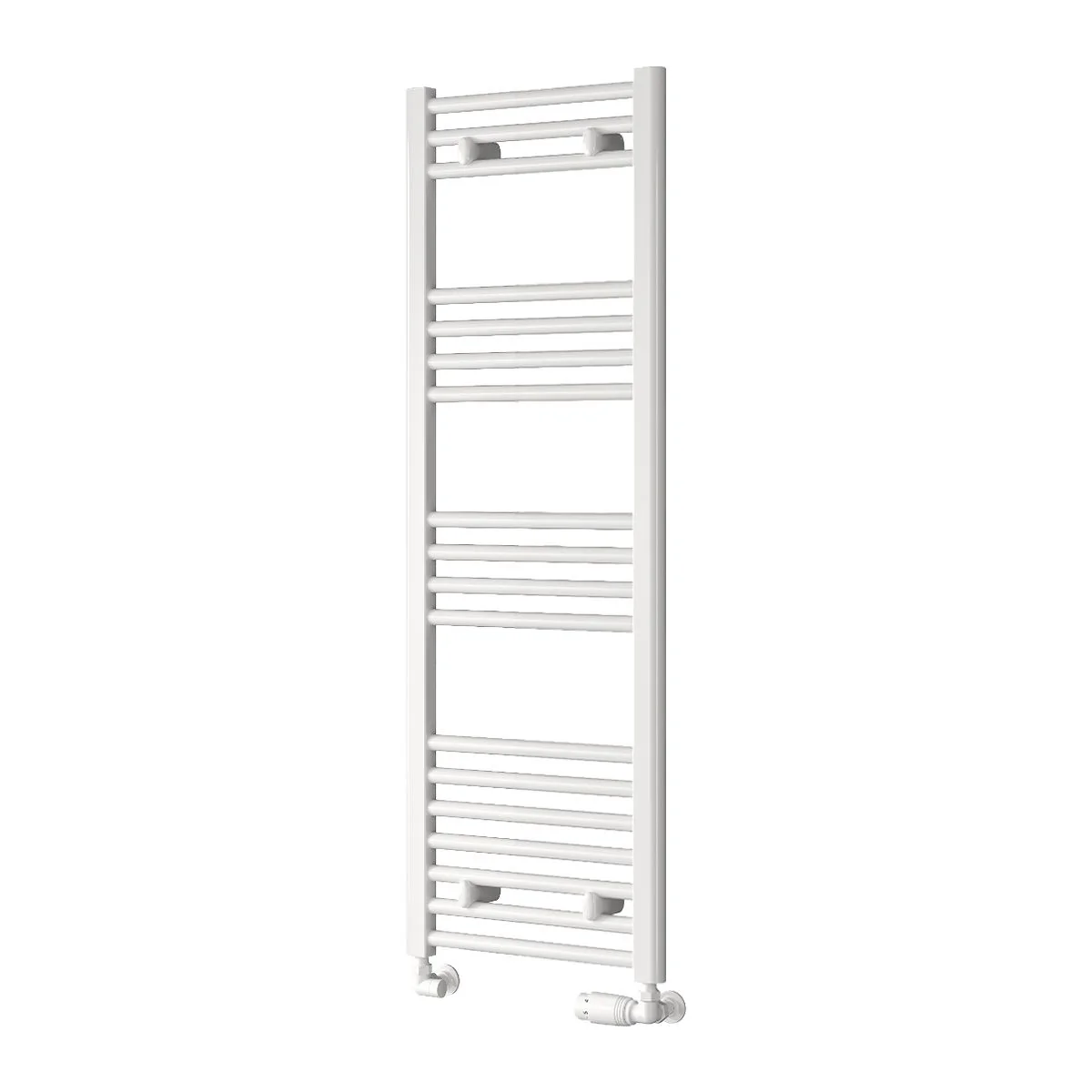 Reina Capo Vertical Flat Straight Heated Towel Rail - 1200 x 400mm - White