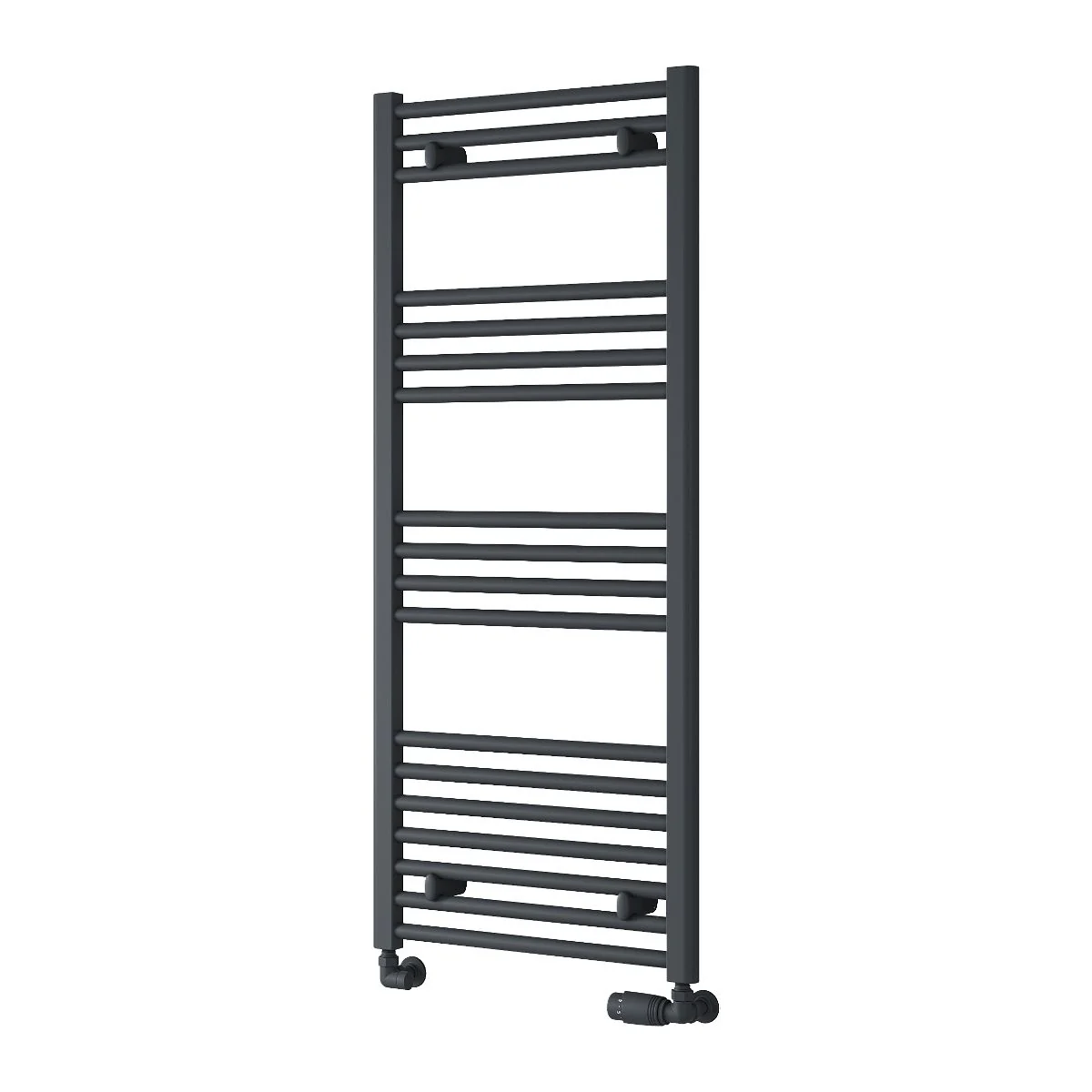 Reina Capo Vertical Flat Straight Heated Towel Rail - 1200 x 500mm - Anthracite