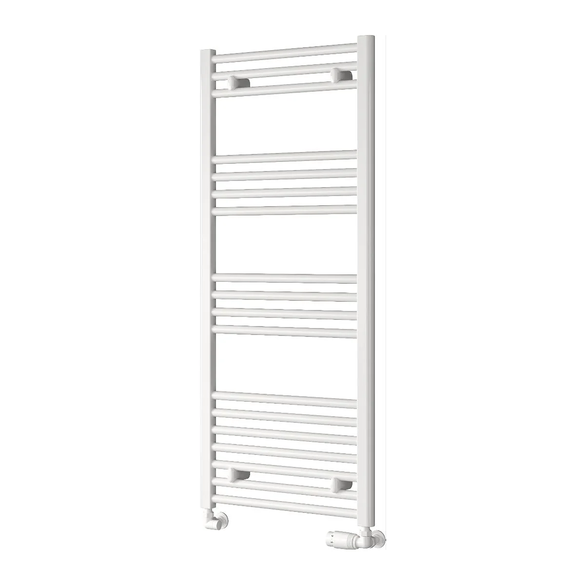 Reina Capo Vertical Flat Straight Heated Towel Rail - 1200 x 500mm - White