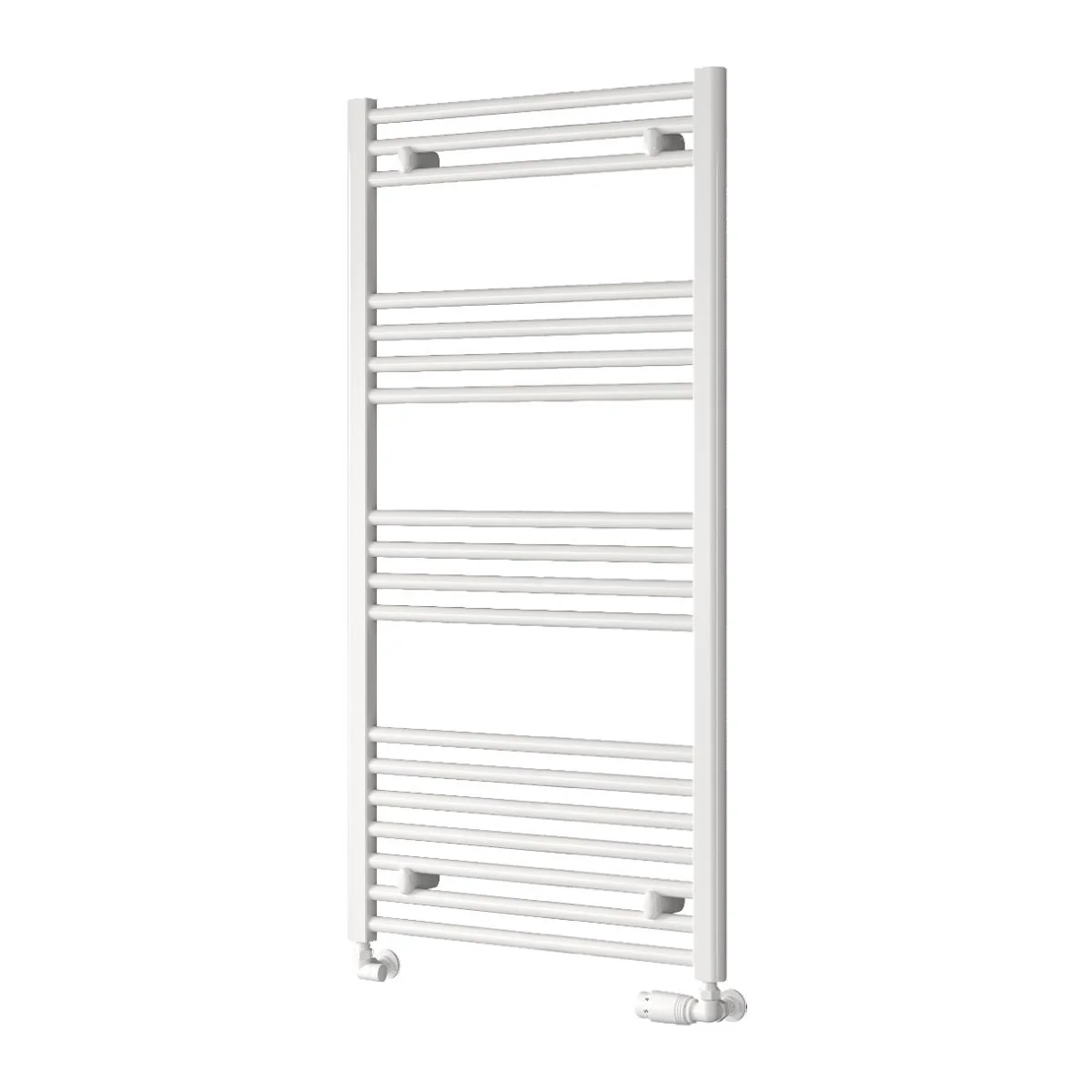 Reina Capo Vertical Flat Straight Heated Towel Rail - 1200 x 600mm - White