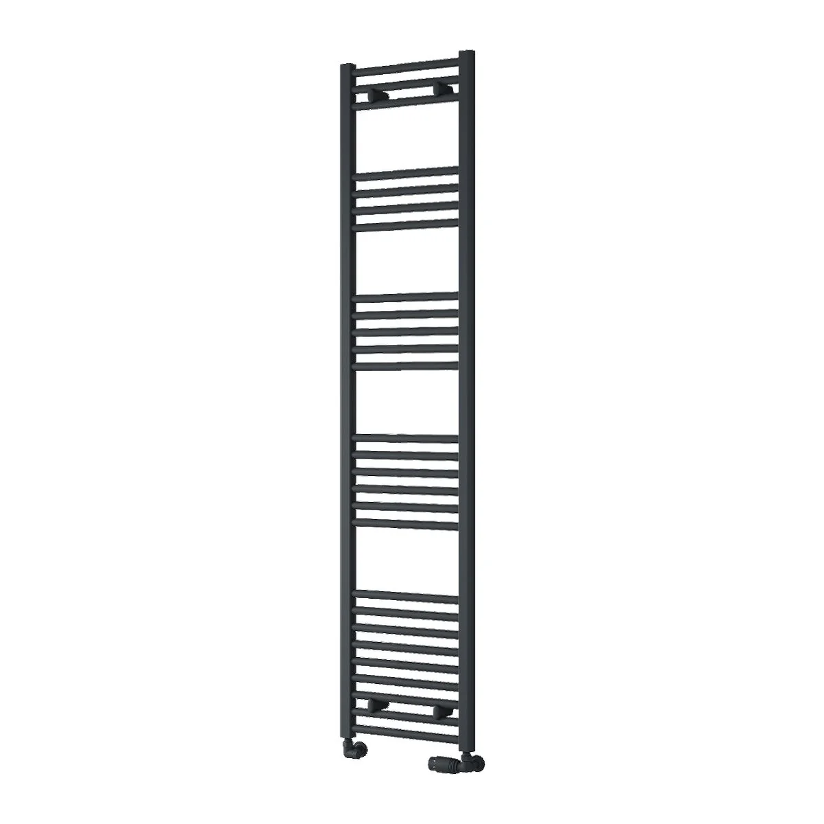 Reina Capo Vertical Flat Straight Heated Towel Rail - 1800 x 400mm - Anthracite