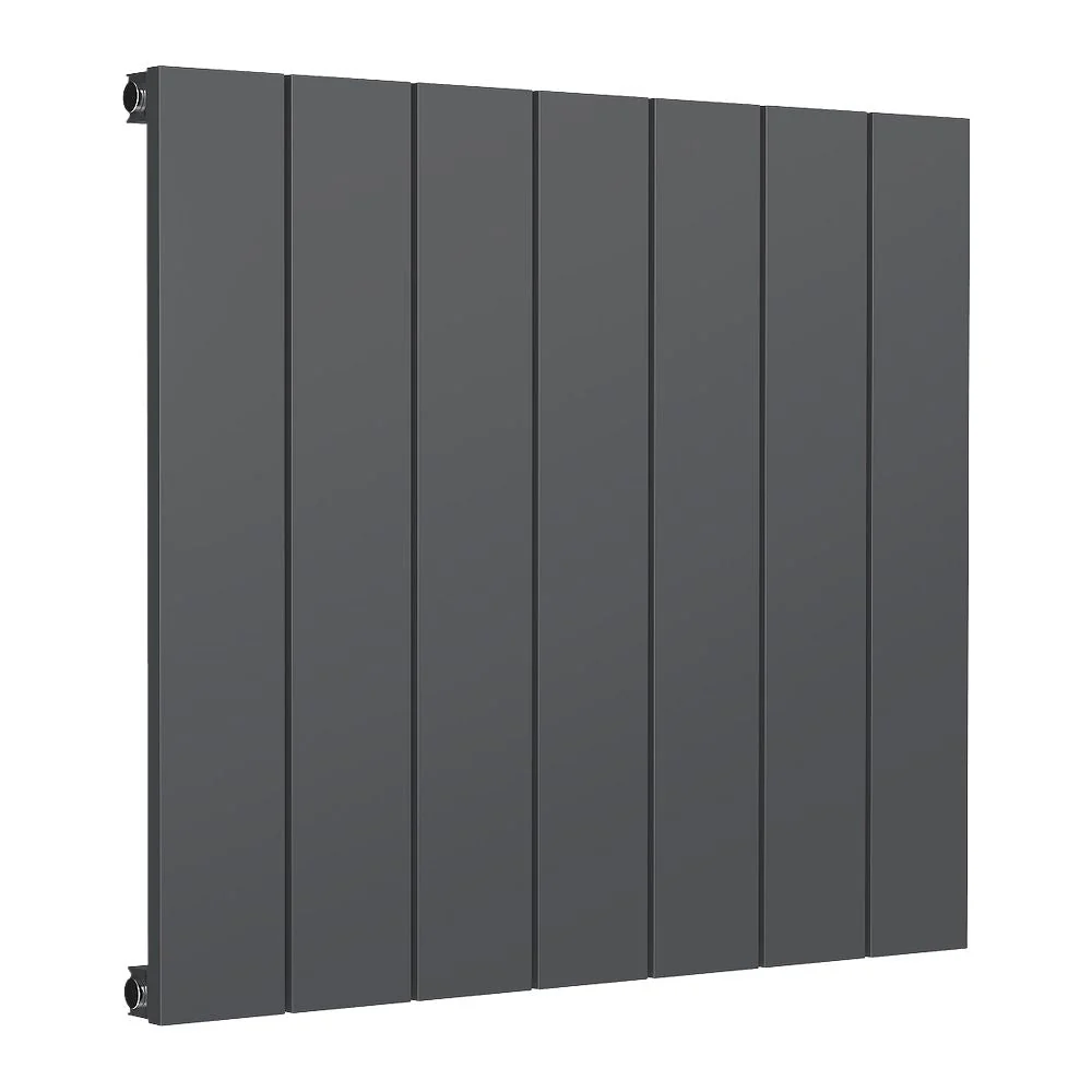 Reina Casina Horizontal Aluminium Radiator - Single / 600 x 660mm - Anthracite