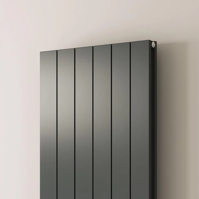Reina Casina Vertical Aluminium Radiator - Double / 1800 x 280mm - Anthracite - Image 2