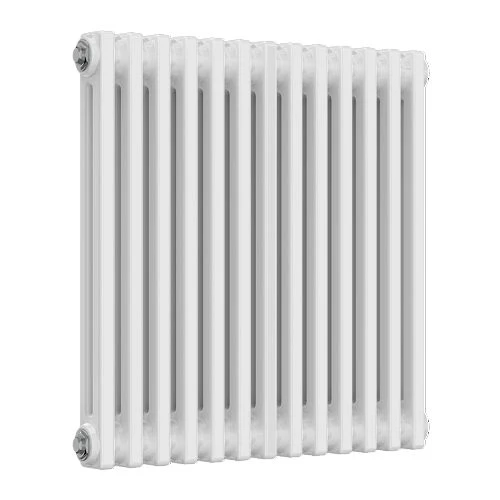 Reina Colona Traditional Column Radiator - 600 x 605mm (Double) - White