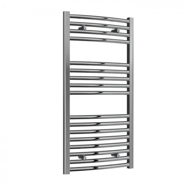 Reina Diva 1000 x 500mm Electric Curved Chrome Heated Towel Rail