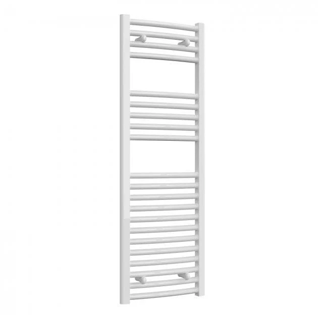 Reina Diva 1200 x 400mm Curved White Heated Towel Rail