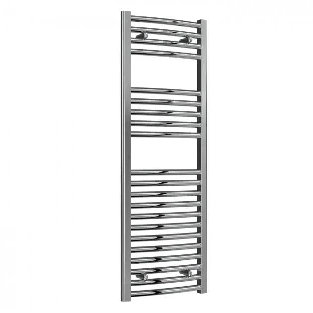 Reina Diva 1200 x 400mm Electric Curved Chrome Heated Towel Rail