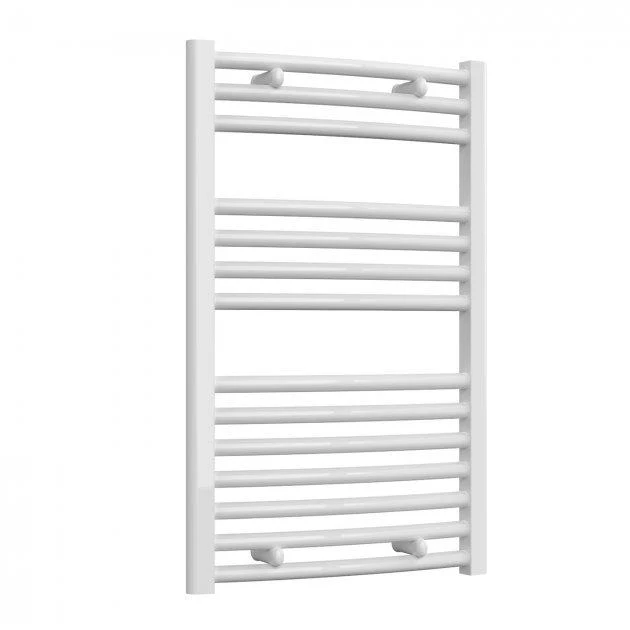 Reina Diva 800 x 500mm Electric Curved White Heated Towel Rail