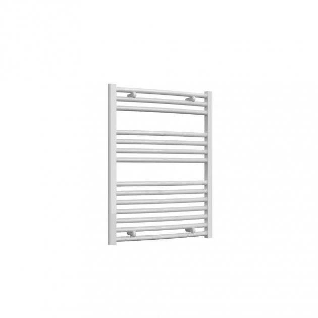 Reina Diva 800 x 600mm Curved White Heated Towel Rail