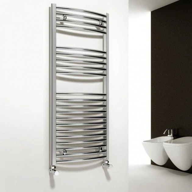 Reina Diva 800 x 600mm Electric Curved Chrome Heated Towel Rail - Image 5
