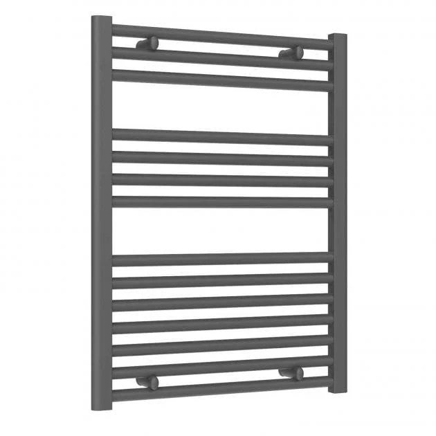 Reina Diva Vertical Flat Heated Towel Rail - Anthracite - 800 x 600mm
