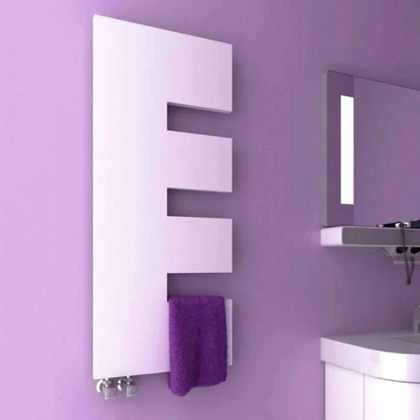 Reina Ella Horizontal Designer Towel Radiator 1200 x 500 - White