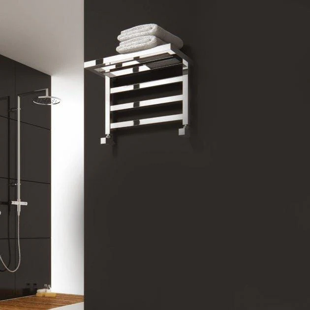 Reina Elvina Designer Heated Towel Rail - 350 x 500mm - Chrome