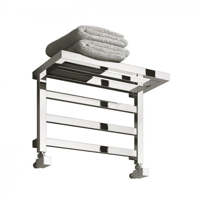 Reina Elvina Designer Heated Towel Rail - 350 x 500mm - Chrome - Image 2