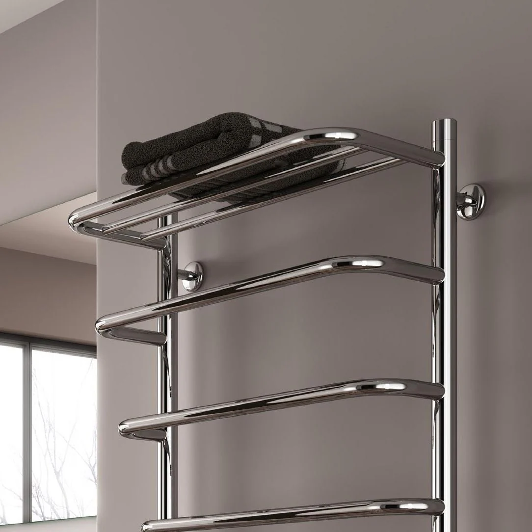 Reina Elvo Designer Heated Towel Rail - Polished Stainless Steel - Image 3