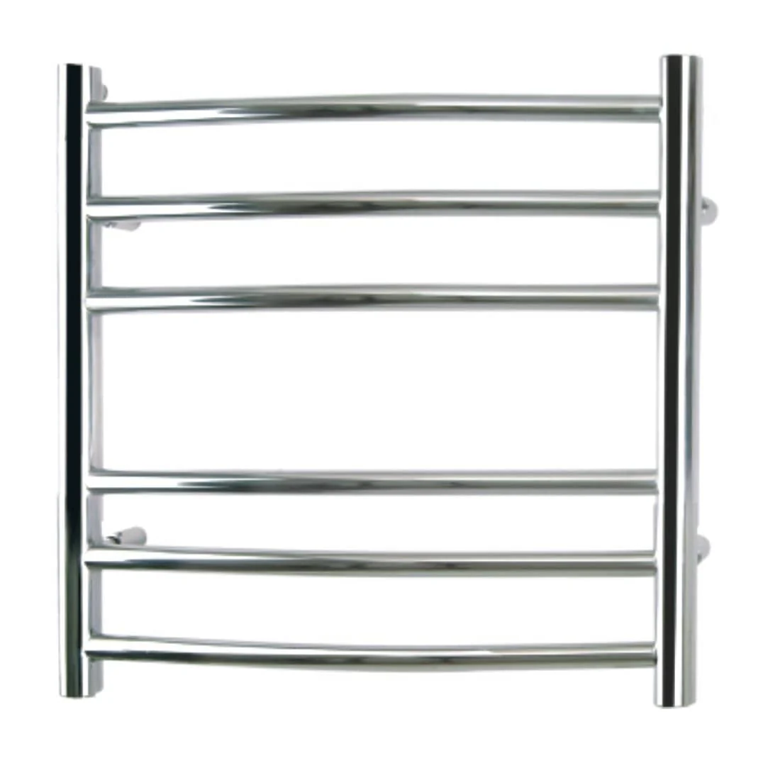 Reina Eos Curved 430 x 500 Polished Steel Heated Towel Rail