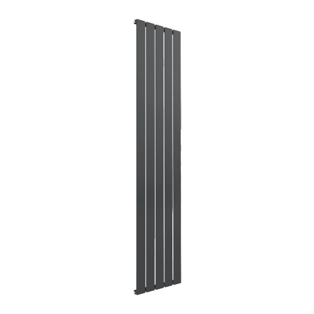 Reina Flat Vertical Mild Steel Single Column Radiator 1600 x 366 - Anthracite