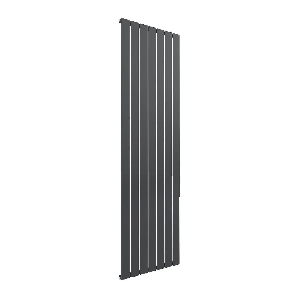 Reina Flat Vertical Mild Steel Single Column Radiator 1600 x 514 - Anthracite