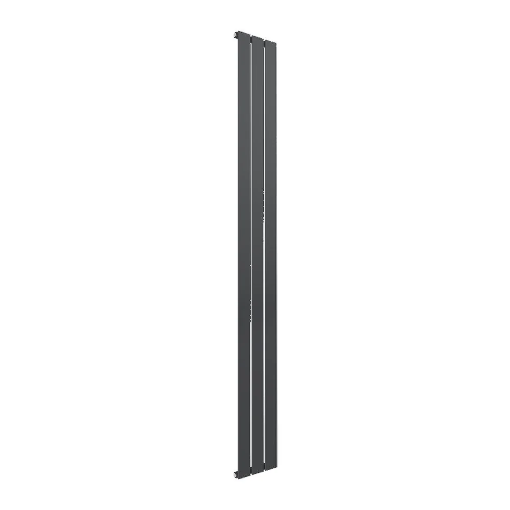 Reina Flat Vertical Mild Steel Single Column Radiator 1800 x 218 - Anthracite