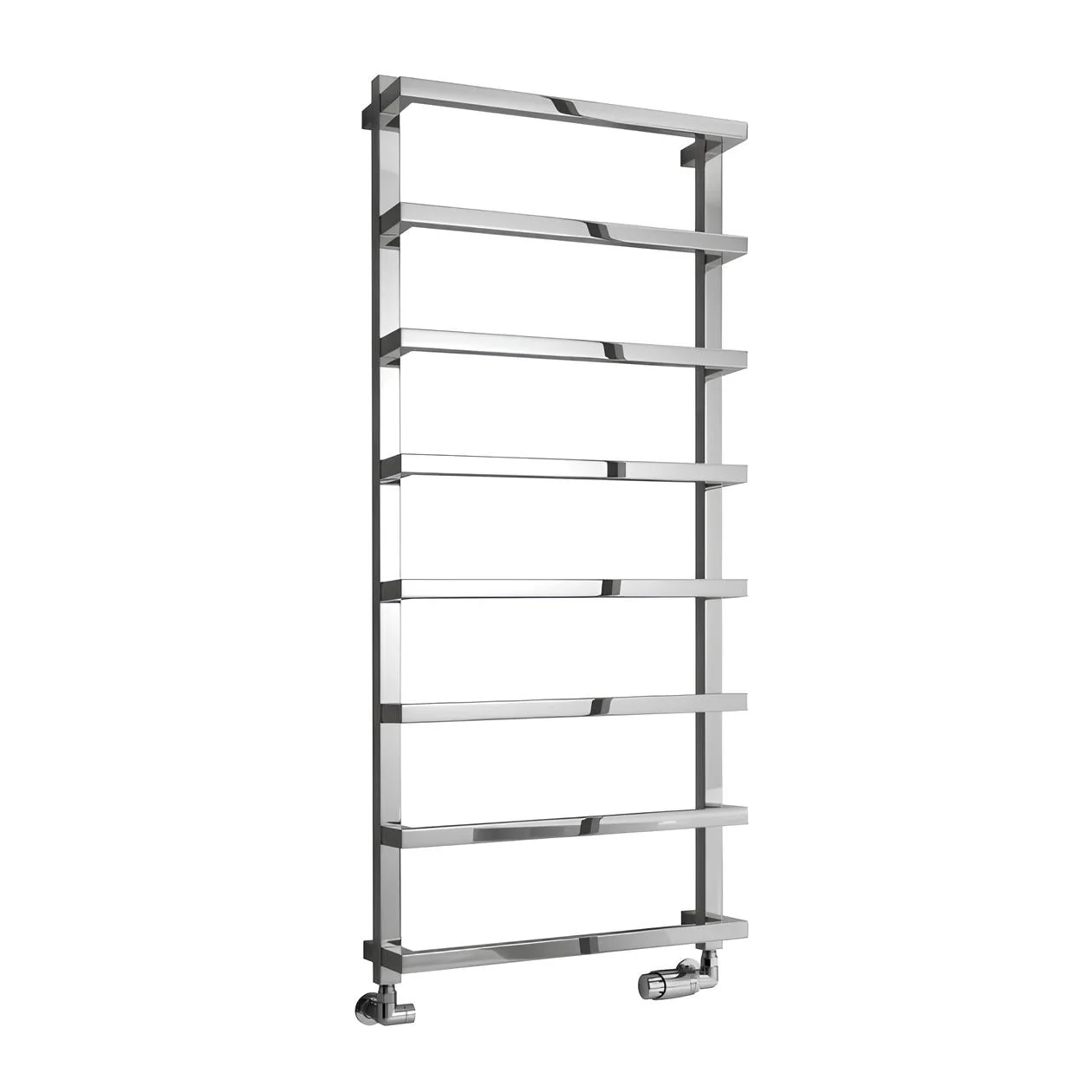 Reina Glora Designer Heated Towel Rail - 1195 x 500mm - Chrome - Image 2