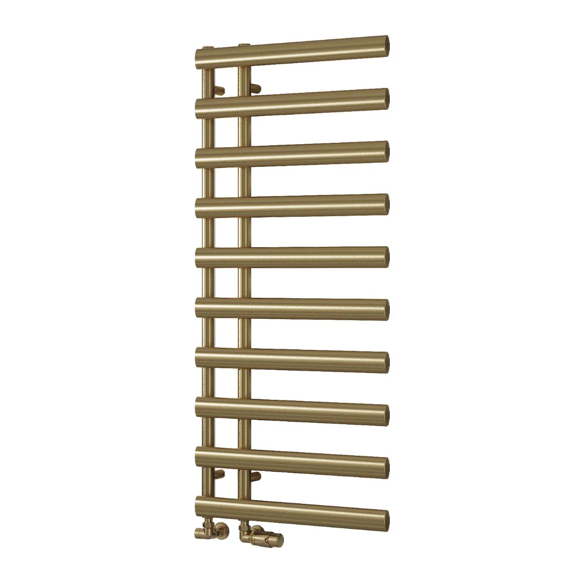 Reina Grace Designer Heated Towel Rail - 1140 x 500mm - Brushed Brass
