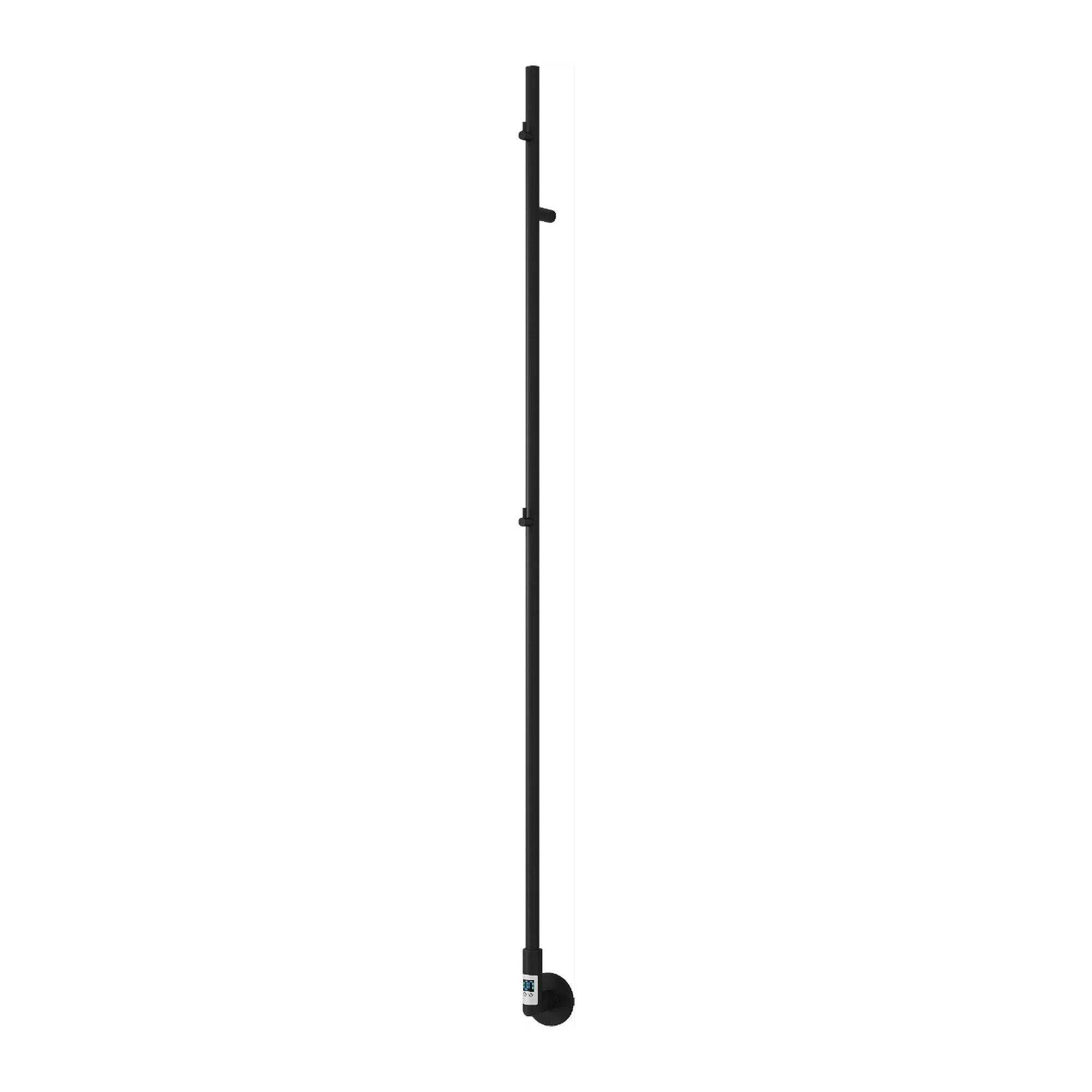 Reina Ines Vertical Electric Towel Rail Bar - Black - Image 2