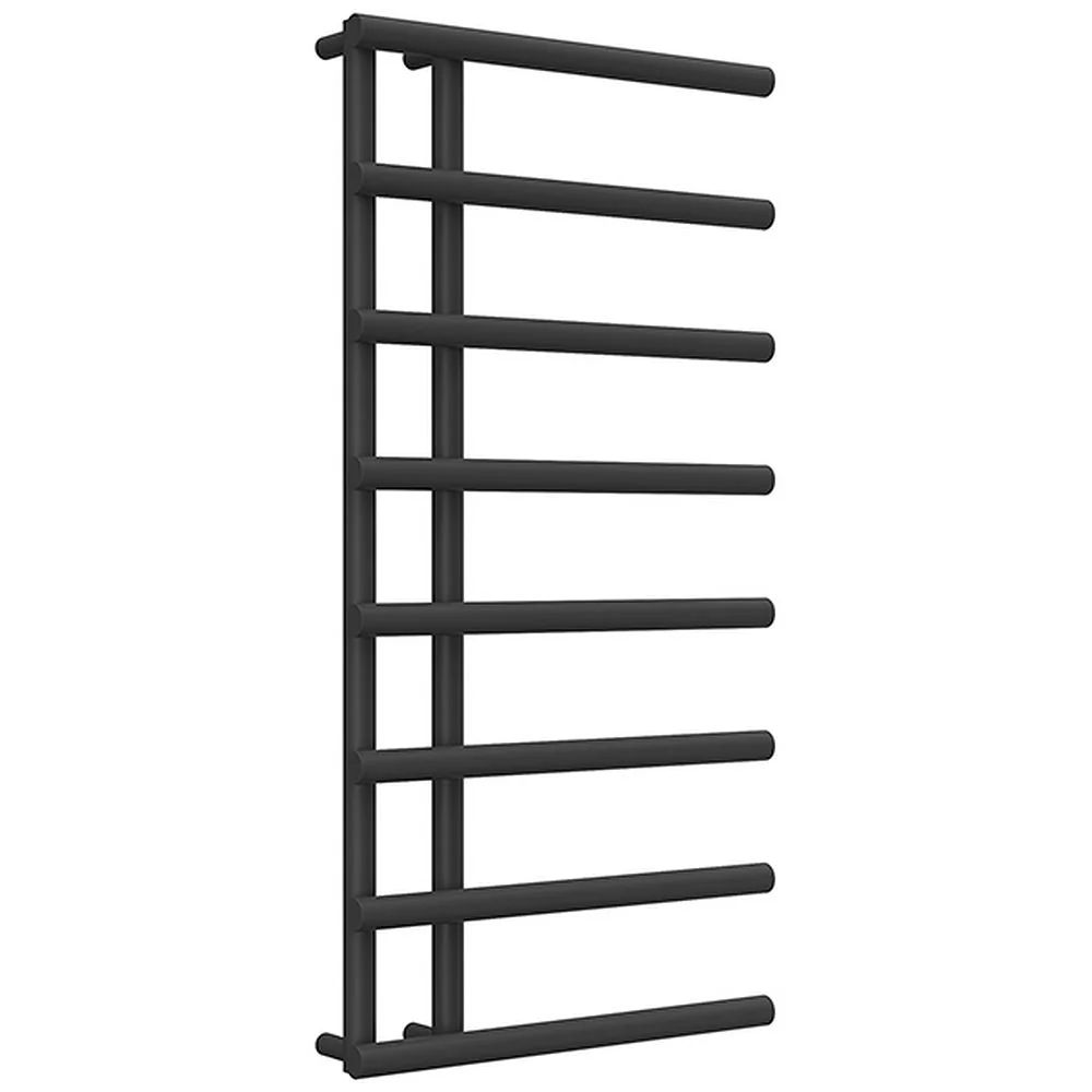 Reina Matera Designer Heated Towel Rail - 998 x 500mm - Black - Image 2