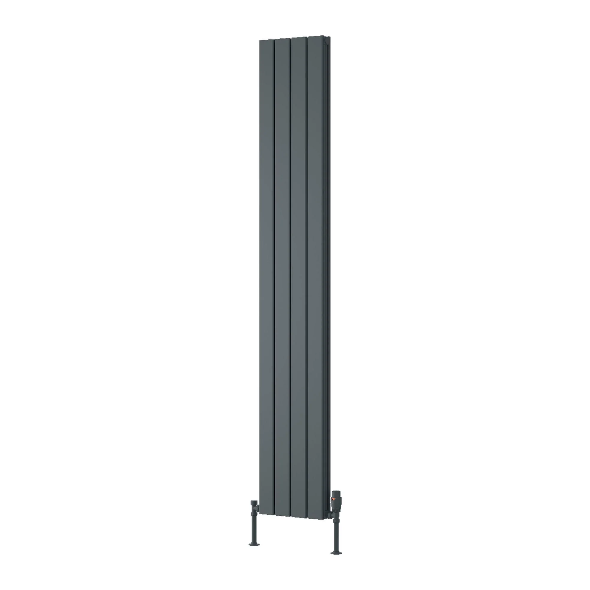 Reina Piatto Vertical Aluminium Radiator - Double / 1800 x 295mm - Anthracite