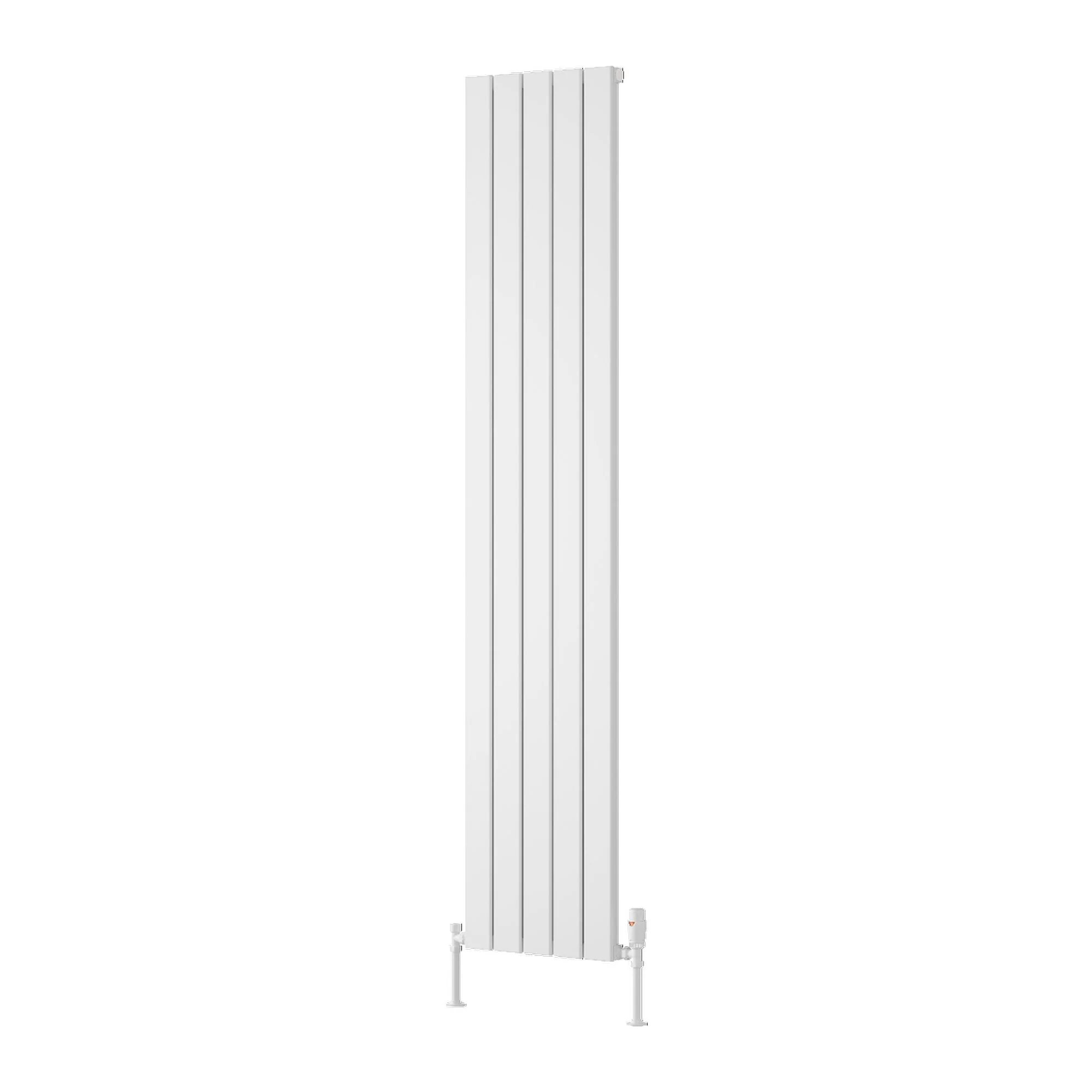 Reina Piatto Vertical Aluminium Radiator - Single / 1800 x 370mm - White