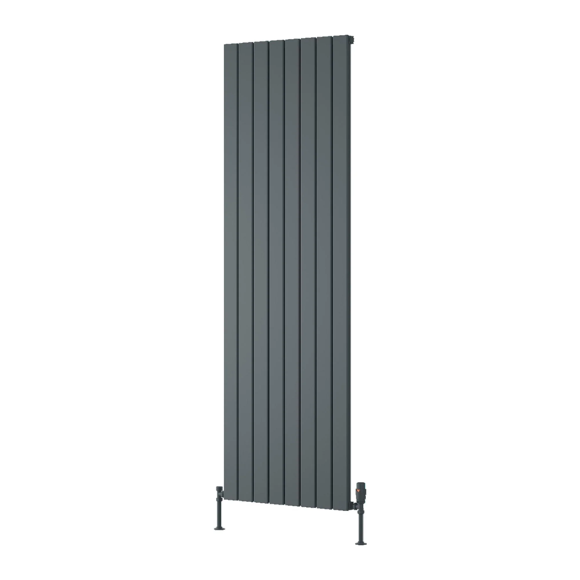 Reina Piatto Vertical Aluminium Radiator - Single / 1800 x 595mm - Anthracite