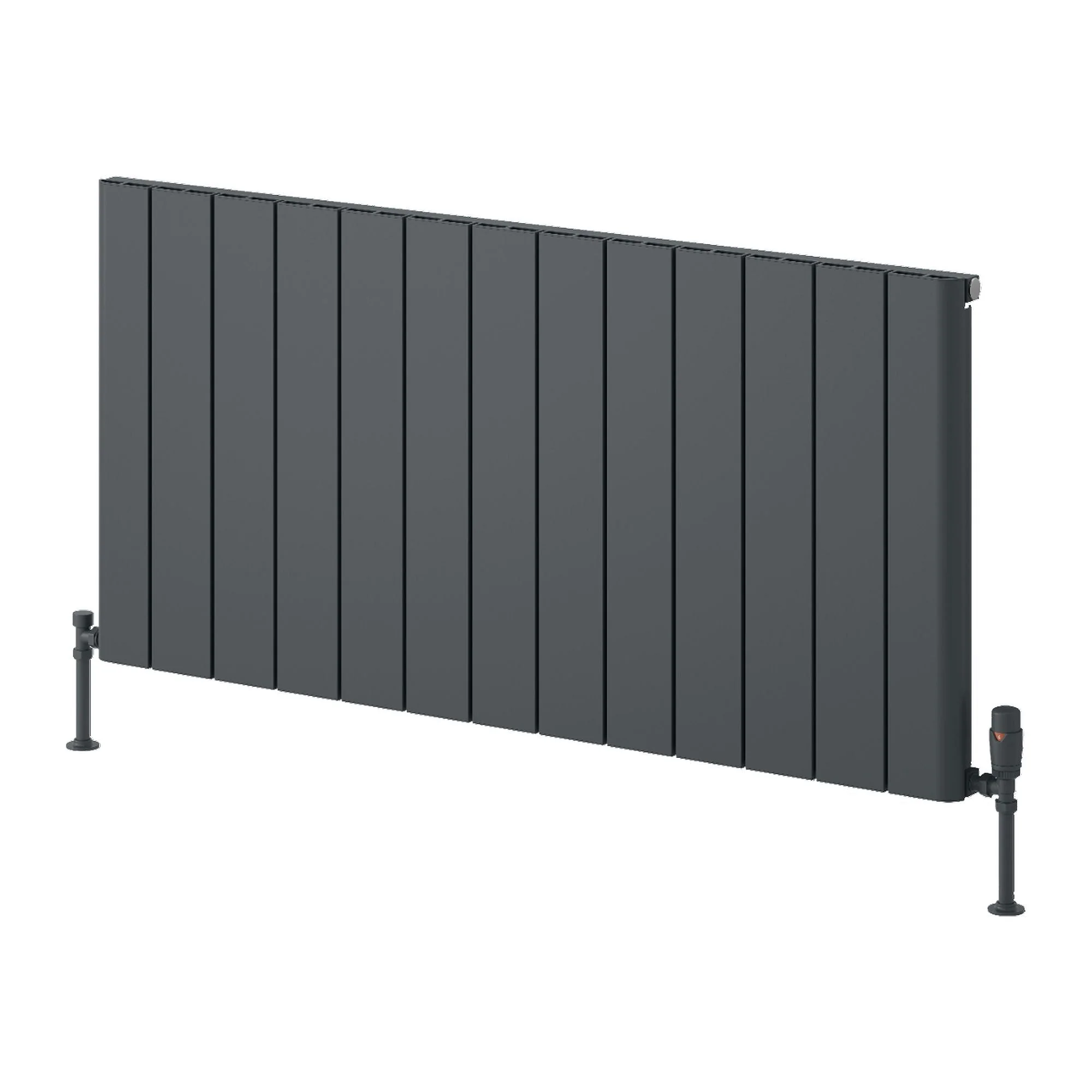 Reina Resia Horizontal Aluminium Radiator - 600 x 1230mm - Anthracite