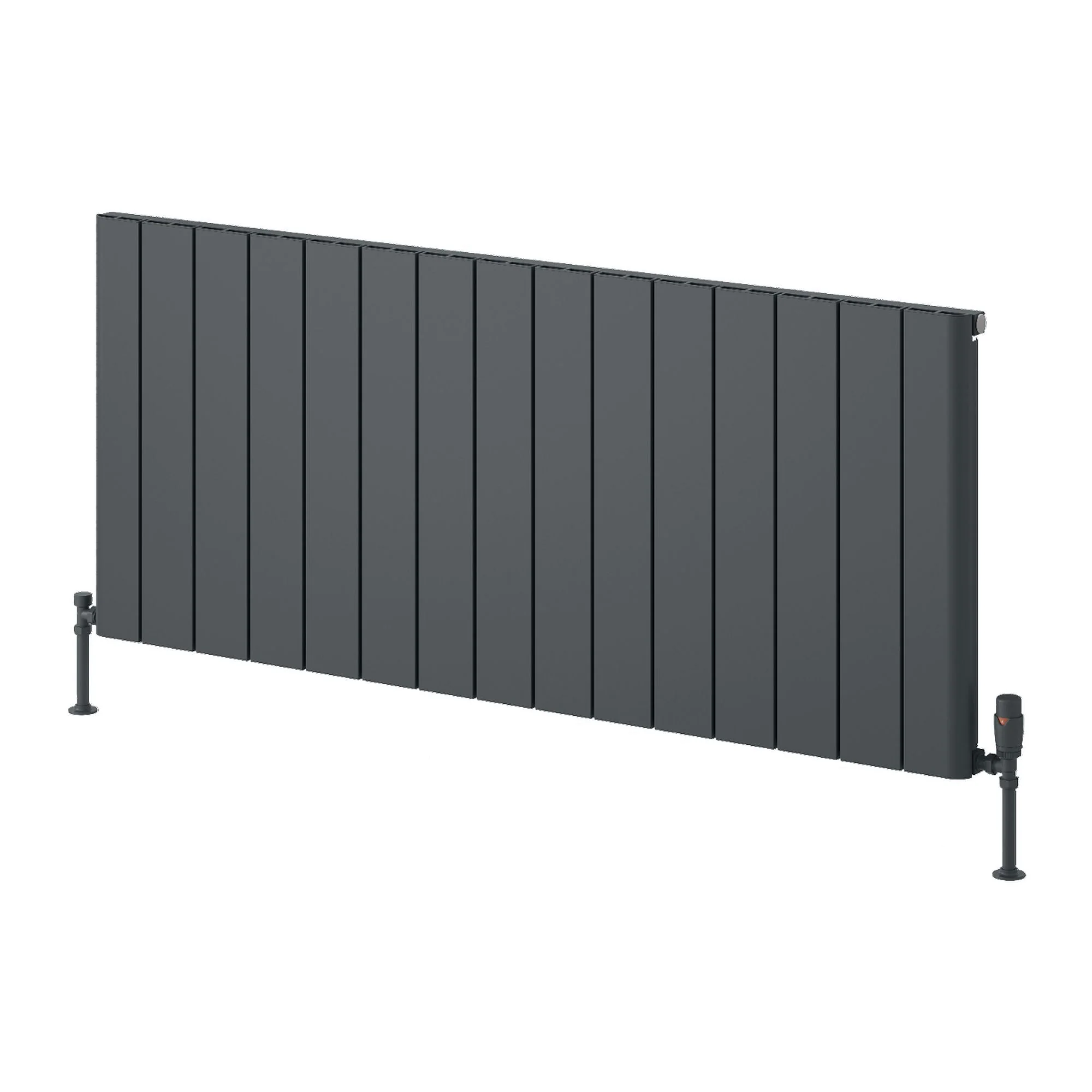 Reina Resia Horizontal Aluminium Radiator - 600 x 1420mm - Anthracite - Image 2