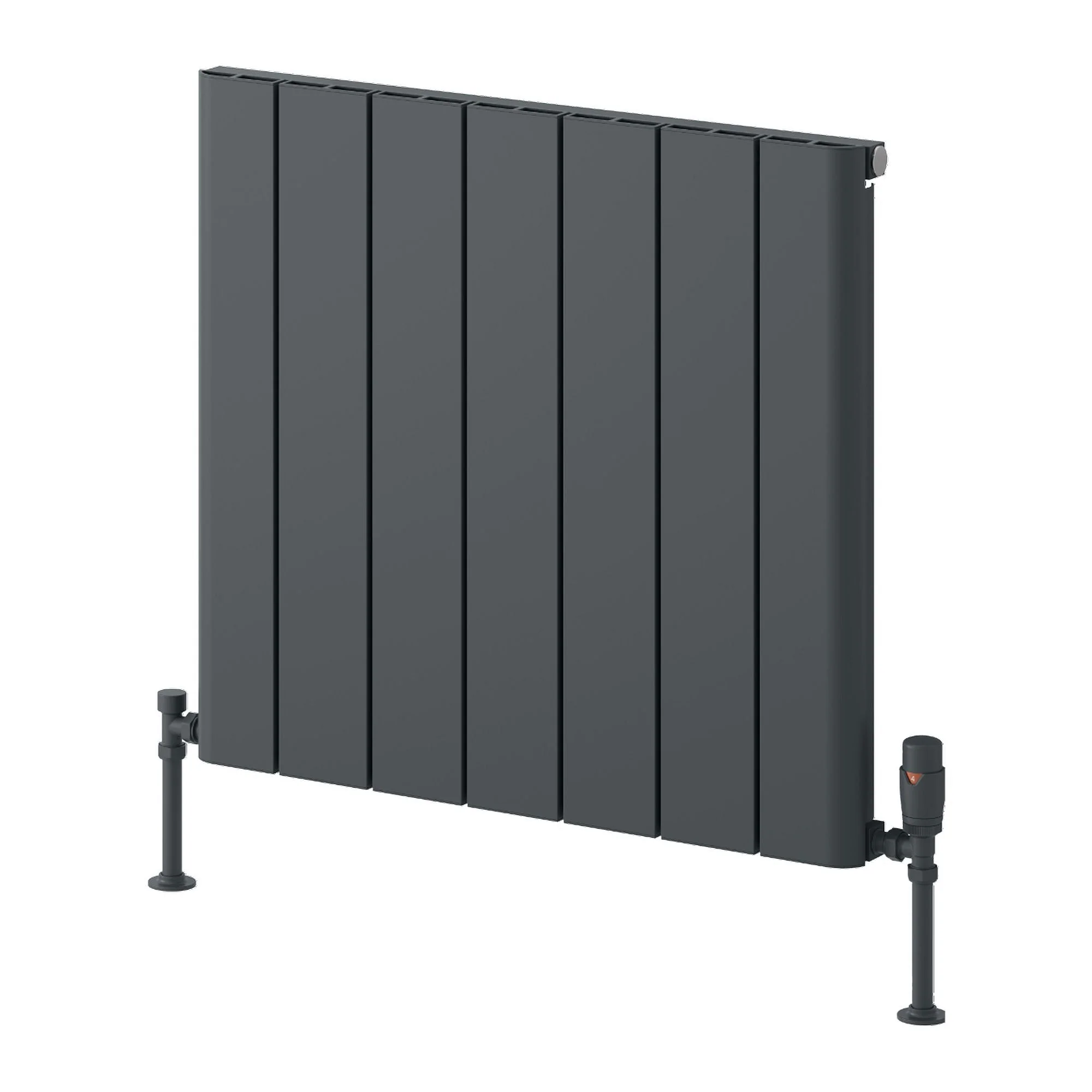 Reina Resia Horizontal Aluminium Radiator - 600 x 660mm - Anthracite