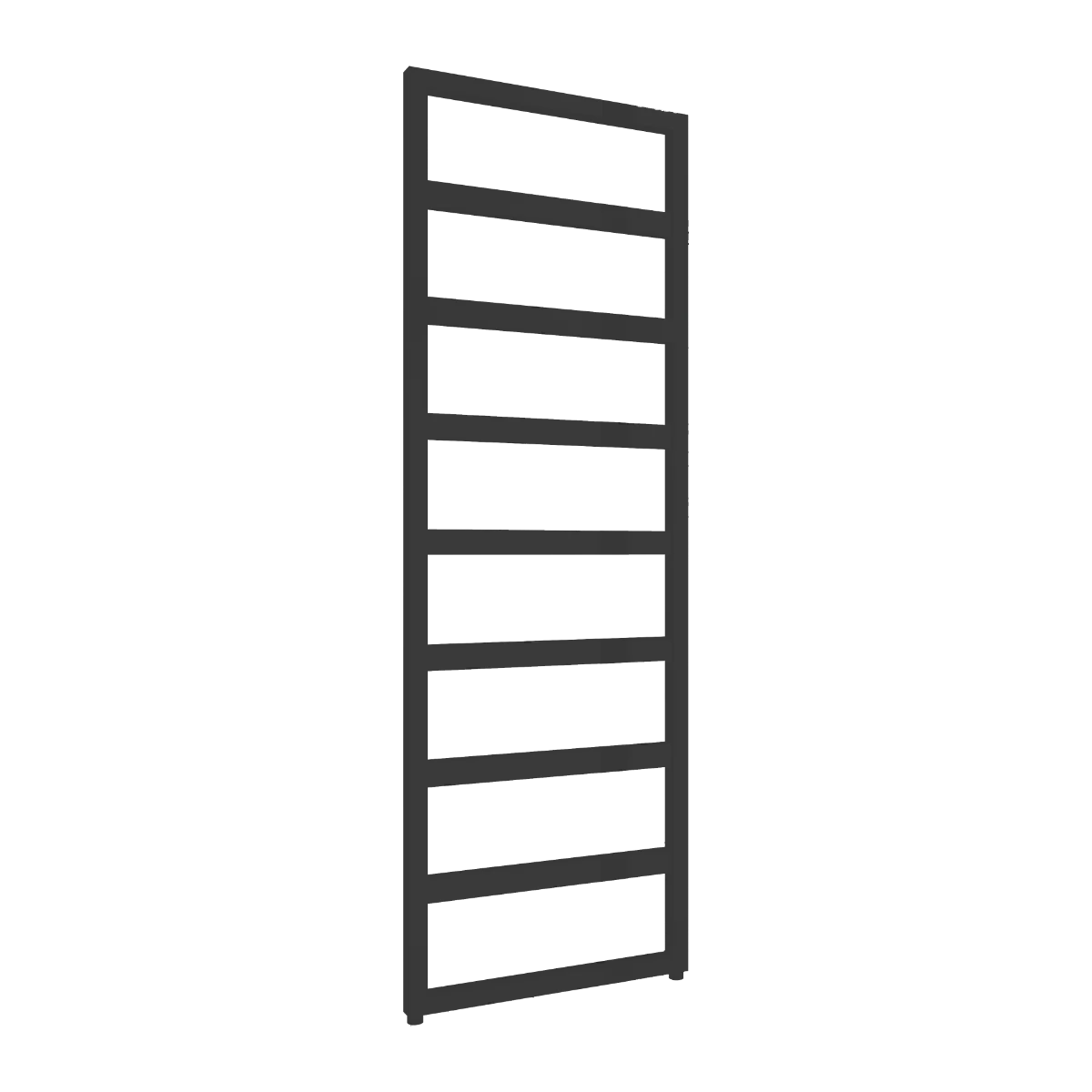 Reina Rezzo Vertical Designer Heated Towel Rail - 1460 x 550mm - Black - Image 2
