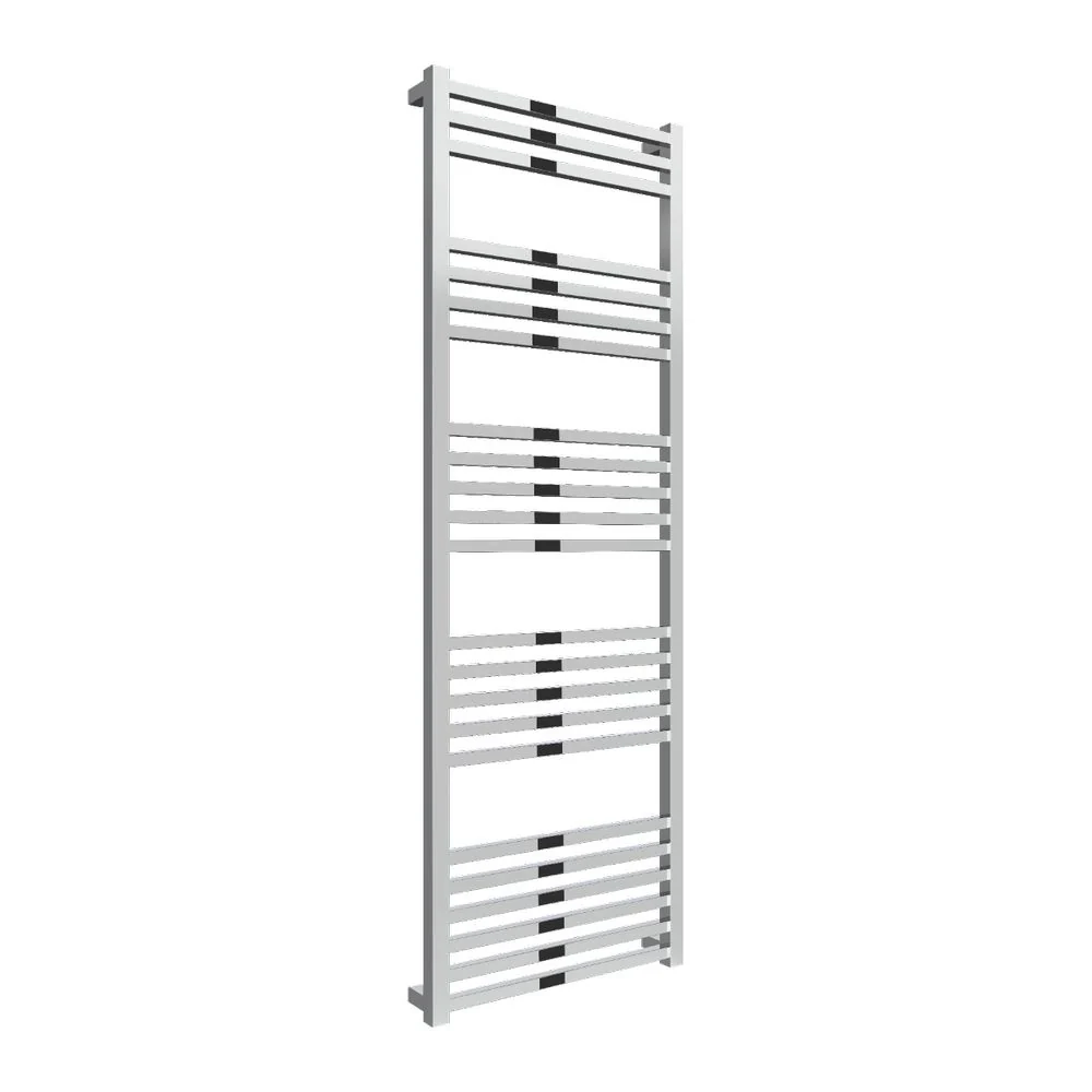 Reina Vasto Vertical Heated Towel Rail - Chrome - 1130 x 500mm - Image 2