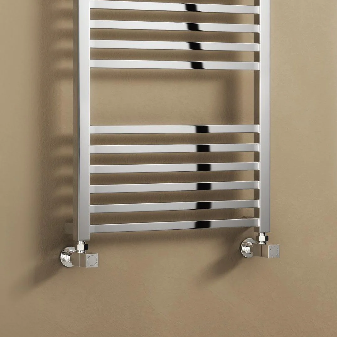 Reina Vasto Vertical Heated Towel Rail - Chrome - 1460 x 500mm - Image 3