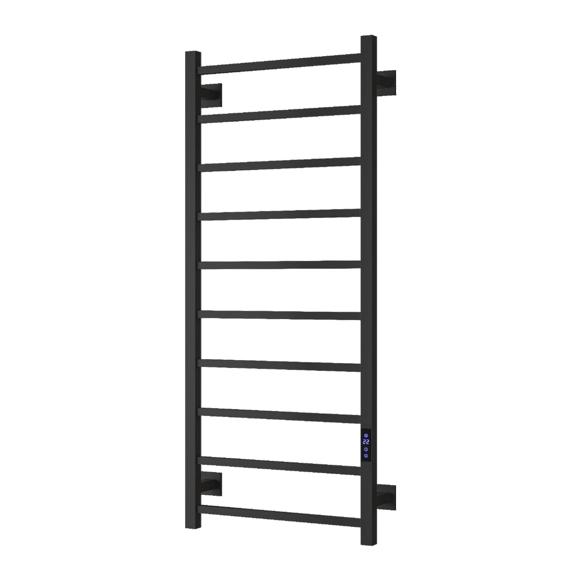 Reina Velino Vertical Stainless Steel Electric Radiator - 1200 x 500mm - Black - Image 3