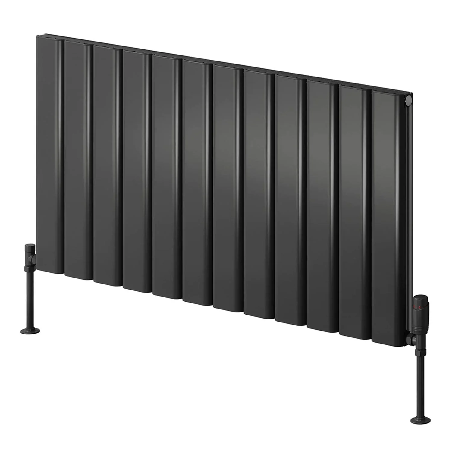 Reina Vicari Double Horizontal Aluminium Radiator 600 x 1000 - Anthracite