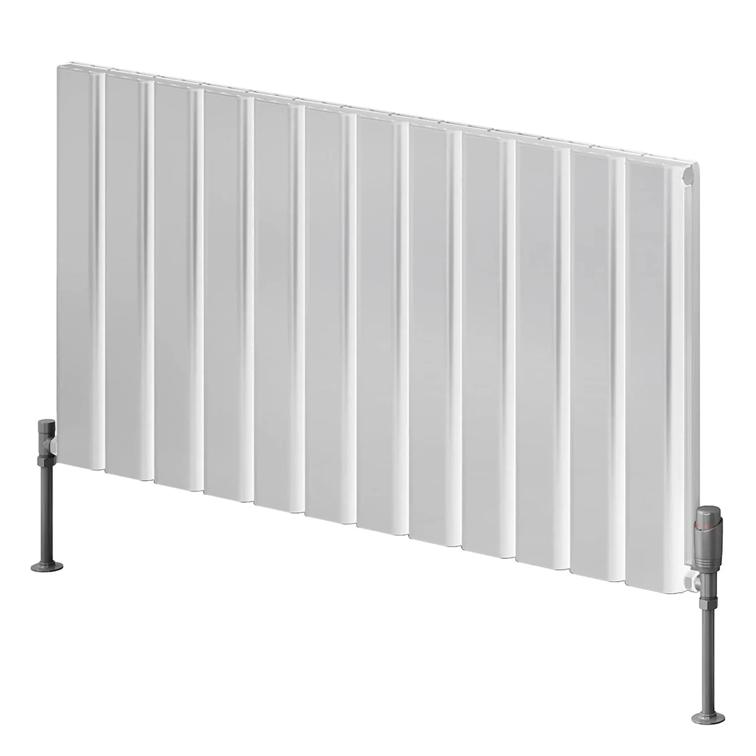 Reina Vicari Double Horizontal Aluminium Radiator 600 x 1000 - White