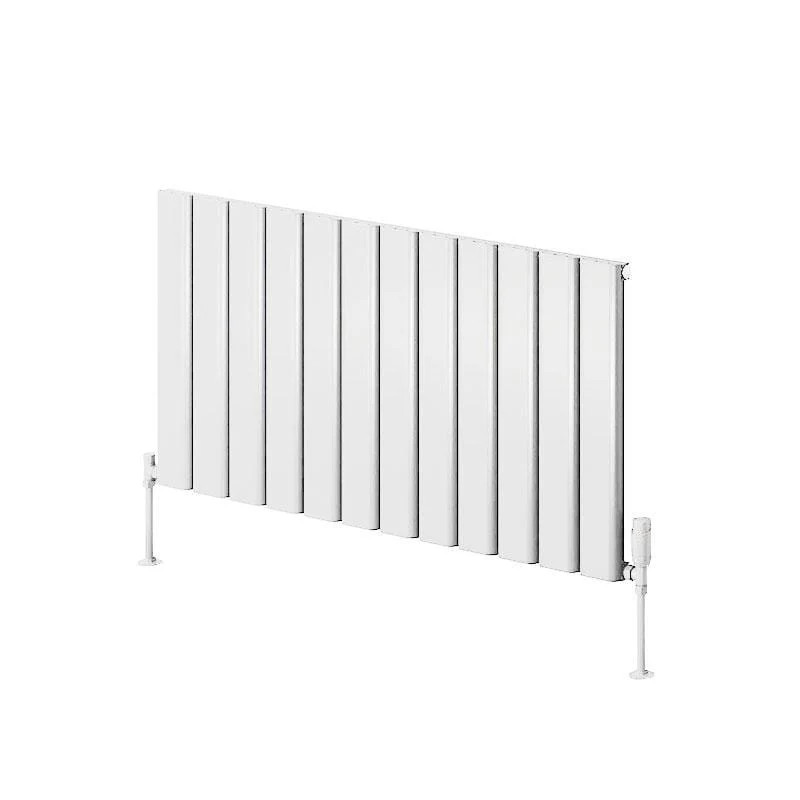 Reina Vicari Single Horizontal Aluminium Radiator 600 x 800 - White