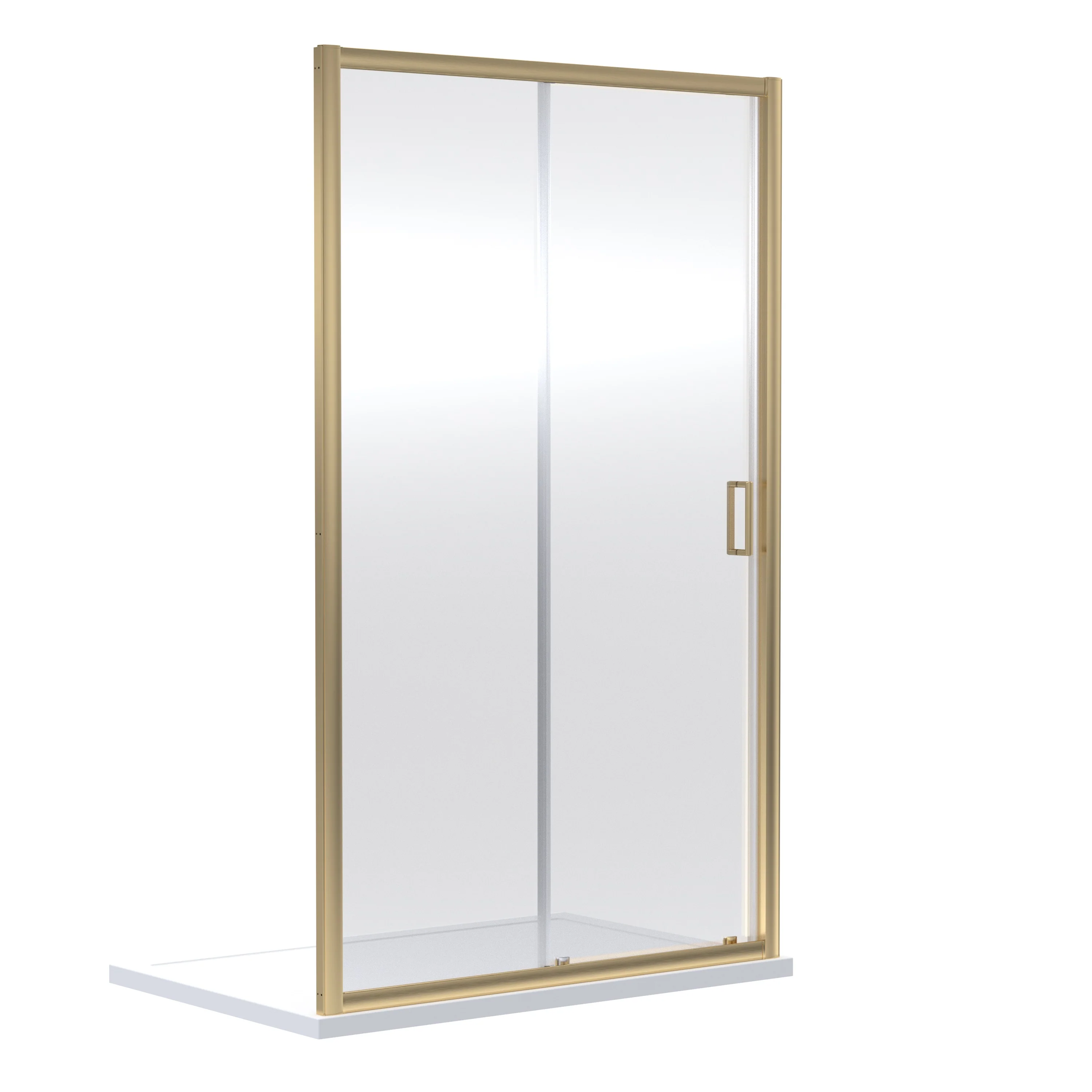 Rene 1400mm Sliding Shower Door - Brushed Brass