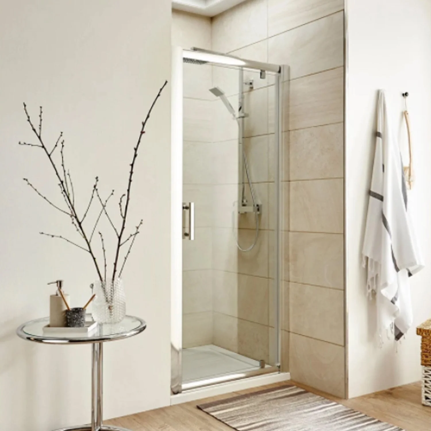 Rene 1900 x 900 Pivot Shower Door - 6mm Glass