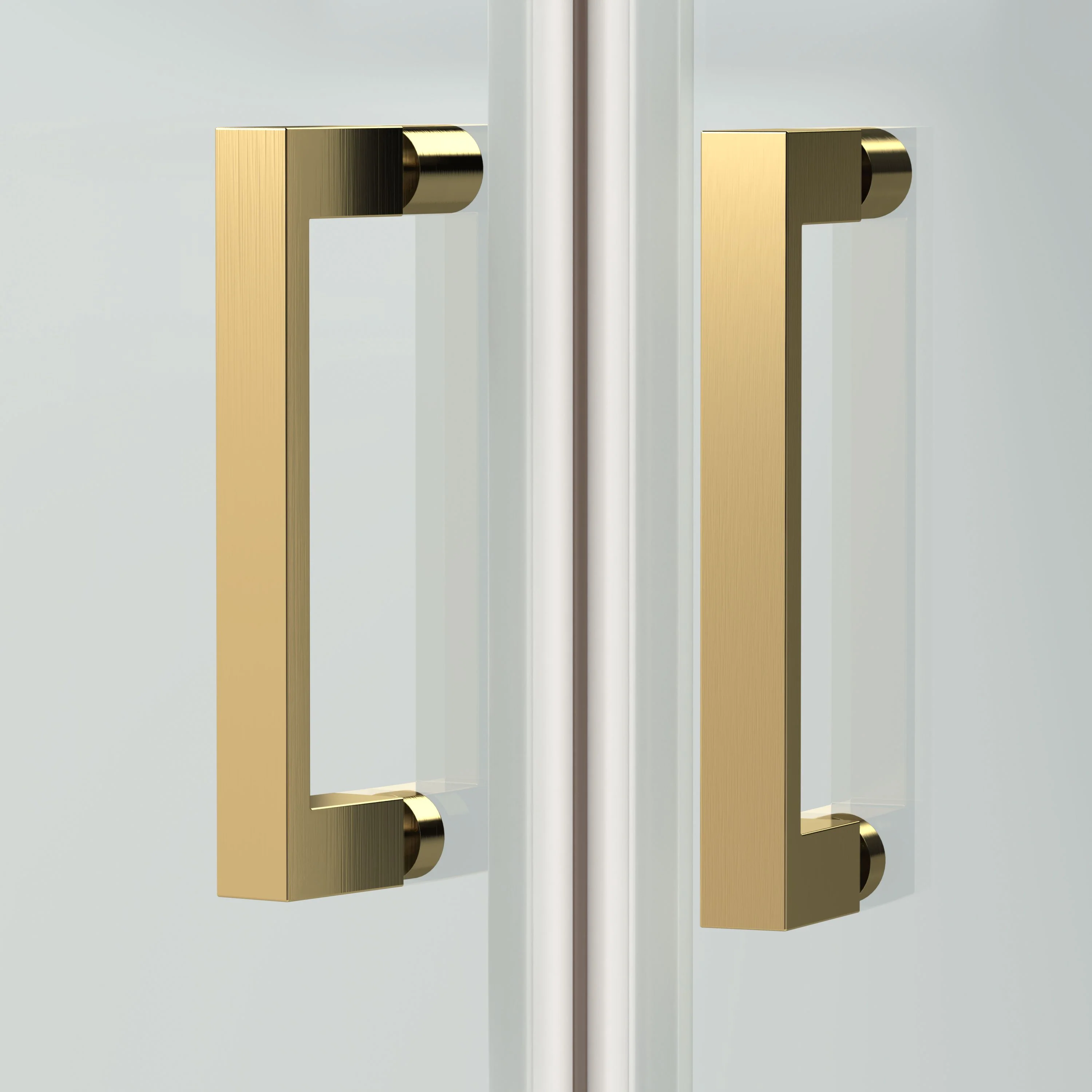 Rene Brushed Brass 900 x 900 x 1900mm Quadrant Shower Enclosure - 6mm Glass - Image 3