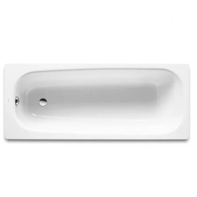 Roca Contesa Anti-Slip Single Ended Steel Bath - 1700mm x 700mm - 2 Tap Hole
