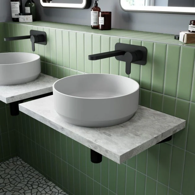 Round Sit-On Countertop Basin 350mm Wide - Image 2