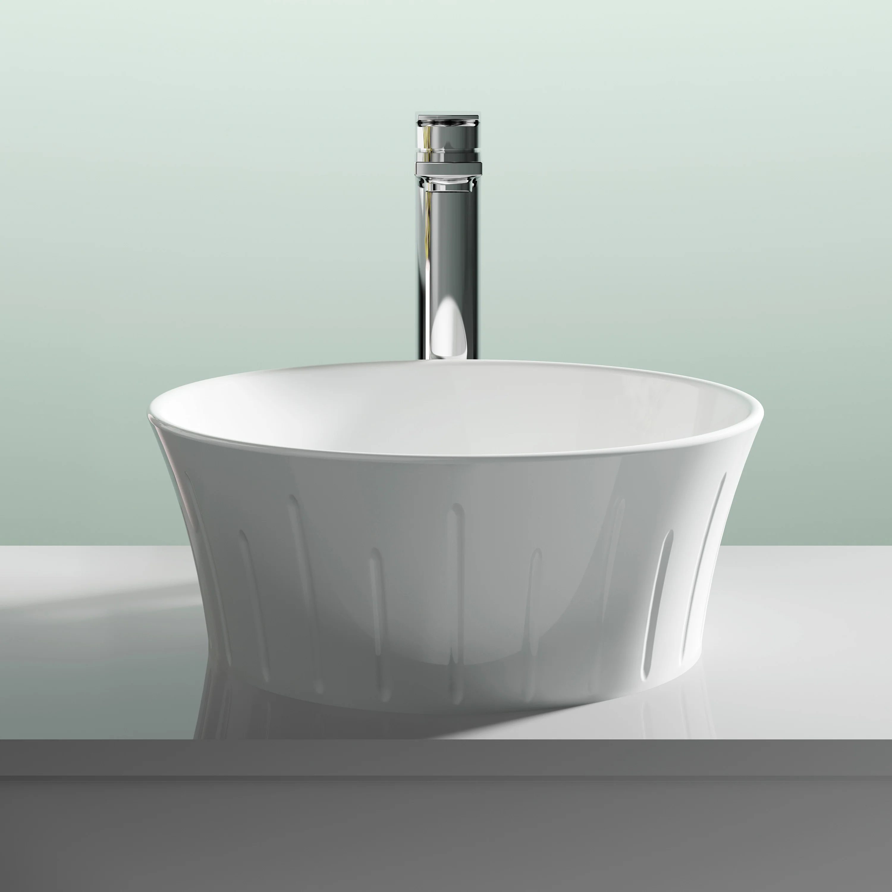 Round Sit-On Countertop Basin 360mm Wide
