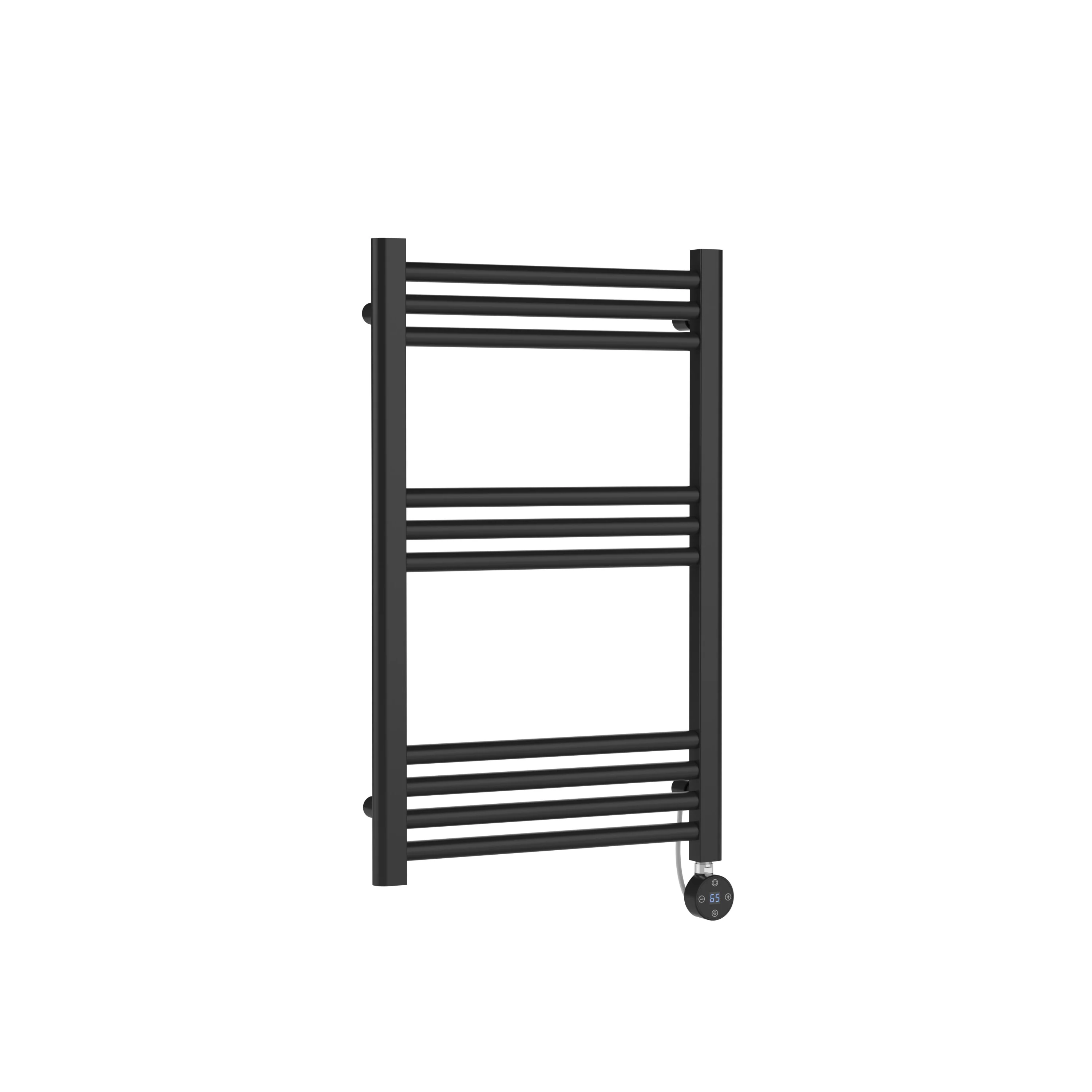Nuie Round Straight Electric Towel Radiator 800x500 - Anthracite - Image 2
